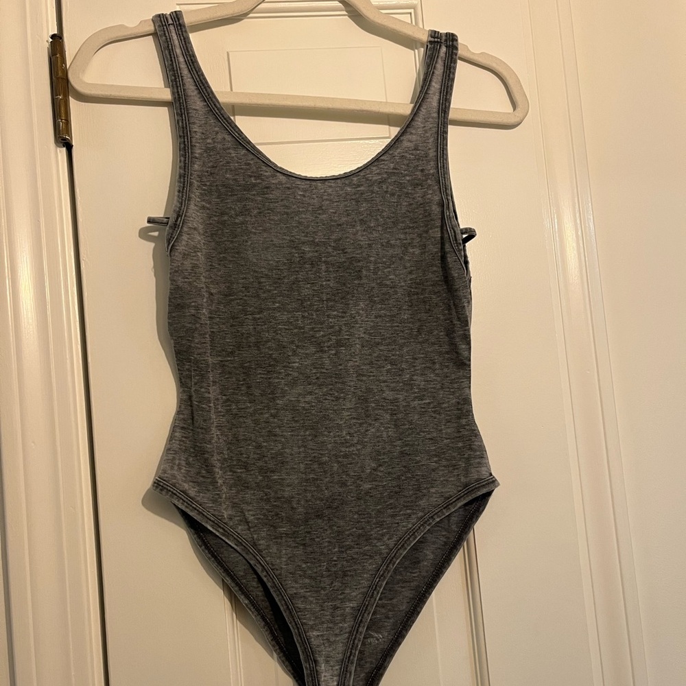 Grey tank bodysuit